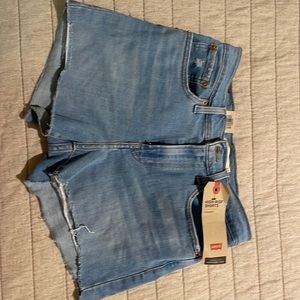 Levi’s high rise jean shorts